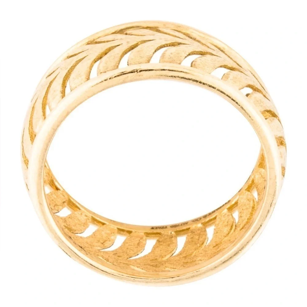 Vintage Tiffany & Co. 18K Villa Paloma Palm Ring - Picture 15 of 16
